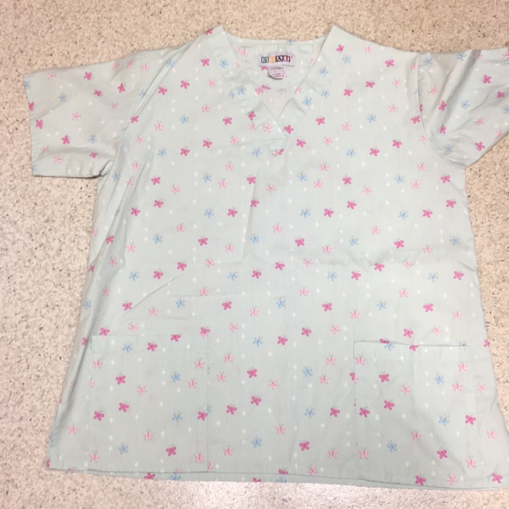 Butterfly Scrub Top